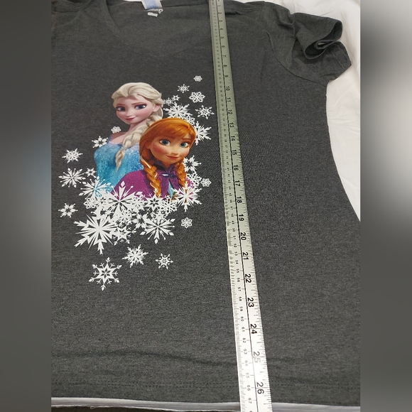 🐱 Frozen T-shirt XL Grey Disney Elsa Anna - Picture 8 of 8